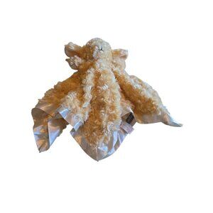Hallmark Puppy Dog Lovey Security Blanket Tan Plush Satin Trim Baby Toy
